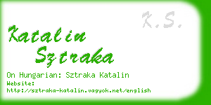 katalin sztraka business card